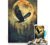 Rompecabezas para Adultos de 1000 Piezas Vuelo a la luz de la Luna decoración de Pared Actividades Divertidas para el hogar para Fortalecer el Amor en Pareja 38x26cm