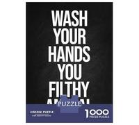 Rompecabezas para Adultos De 1000 Piezas Wash Hands Rompecabezas Juegos De Relajación Desafío Difícil Reducción del Estrés Regalos 38x26cm/1000pcs