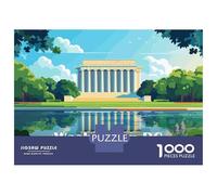 Rompecabezas para Adultos De 1000 Piezas Washington DC Landmark Rompecabezas para Adolescentes Juguetes Antiestrés Mejora La Memoria Gran Regalo para Jugar 70x50cm/1000pcs