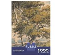 Rompecabezas para Adultos De 1000 Piezas Watercolor Landscape with Trees Rompecabezas para Adultos Juego De Ingenio Regalo De Cumpleaños Desafío Educativo 38x26cm/1000pcs