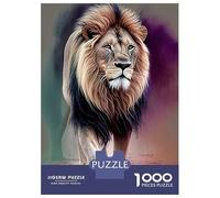 Rompecabezas para Adultos De 1000 Piezas Watercolor Lion Portrait Rompecabezas para Adultos Juegos Familiares Regalo De Cumpleaños Regalo De Cumpleaños, Regalos, 52x38cm/1000pcs