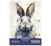 Rompecabezas para Adultos De 1000 Piezas Watercolor Rabbit Bunny Rompecabezas para Adultos Juguetes Antiestrés Difícil Difícil Cumpleaños Y Navidad 38x26cm/1000pcs