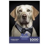 Rompecabezas para Adultos De 1000 Piezas Well Dressed Labrador 32 Rompecabezas para Adultos Juegos Divertidos Difícil Difícil Regalos De Cumpleaños Y Únicos 38x26cm/1000pcs