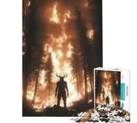Rompecabezas para Adultos de 1000 Piezas Wendigo Forest Fire Guardian Rompecabezas de 1000 Piezas Juguete Decoración de Pared Regalos para Mujeres (50x75cm)