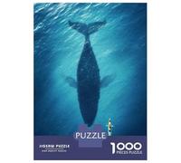 Rompecabezas para Adultos De 1000 Piezas Whale and Kayak Underwater Encounter Rompecabezas para Adultos Juego Familiar Decoración Perfecta Cumpleaños Y Navidad 52x38cm/1000pcs