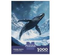Rompecabezas para Adultos De 1000 Piezas Whale Leaping Over Mountains Rompecabezas para Adultos Juguetes Antiestrés Decoración del Hogar Juego Desafiante Regalos 70x50cm/1000pcs