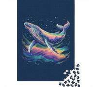 Rompecabezas para Adultos De 1000 Piezas Whale Rainbow Art Print Rompecabezas para Adultos Juego De Ingenio para La Diversión Familiar Actividades Divertidas En Casa, 70x50cm/1000pcs
