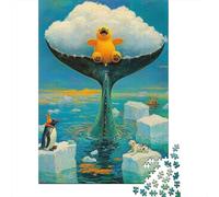 Rompecabezas para Adultos De 1000 Piezas Whale Tail Iceberg Adventure Rompecabezas para Adultos Juegos Familiares Regalos para Mujeres Cumpleaños Y Navidad 38x26cm/1000pcs