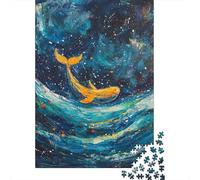 Rompecabezas para Adultos De 1000 Piezas Whale Tail Ocean Painting Rompecabezas para Adultos Juguetes Antiestrés Regalos para Mujeres Juego Desafiante Regalos 38x26cm/1000pcs