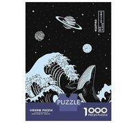 Rompecabezas para Adultos De 1000 Piezas Whale & Wave in Space Rompecabezas para Adultos Juegos Divertidos Difícil Difícil Regalos De Cumpleaños Y Únicos 70x50cm/1000pcs