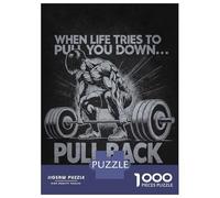 Rompecabezas para Adultos De 1000 Piezas When Life Pulls You Down, Anime Gym Rompecabezas para Adultos Juego Práctico Decoración De Pared Cumpleaños Y Navidad 52x38cm/1000pcs