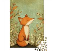 Rompecabezas para Adultos De 1000 Piezas Whimsical Fox Illustration Rompecabezas para Adultos Juego Práctico Análisis Y Lógica Cumpleaños Y Navidad 52x38cm/1000pcs