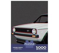 Rompecabezas para Adultos De 1000 Piezas White Car Retro Rompecabezas Práctico. Juego De Patrones De Montaje 52x38cm/1000pcs