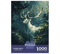 Rompecabezas para Adultos De 1000 Piezas White Deer in Jungle Rompecabezas para Adultos Juguetes Antiestrés Mejora La Memoria Oferta como Regalo para Toda La Familia 38x26cm/1000pcs