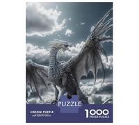 Rompecabezas para Adultos De 1000 Piezas White Heaven Dragon Rompecabezas Juguetes Antiestrés, Divertidos Y Humorísticos Regalos para Reducir El Estrés 52x38cm/1000pcs