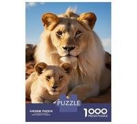 Rompecabezas para Adultos De 1000 Piezas White Lion Family in Desert Rompecabezas para Adultos Juego Familiar para Aliviar El Estrés Cumpleaños Y Navidad 70x50cm/1000pcs