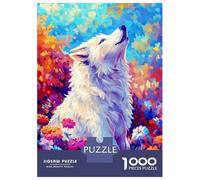 Rompecabezas para Adultos De 1000 Piezas White Wolf Rompecabezas para Adultos Juego De Ingenio Regalo De Cumpleaños Desafío Educativo 70x50cm/1000pcs