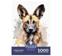 Rompecabezas para Adultos De 1000 Piezas Wild African Dog Rompecabezas para Adultos Juegos Relajantes Decoración Cumpleaños 70x50cm/1000pcs