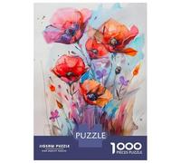 Rompecabezas para Adultos De 1000 Piezas Wild Flowers Watercolor Rompecabezas para Adultos Juegos Familiares Mejoran La Memoria Reducción del Estrés Regalos 70x50cm/1000pcs