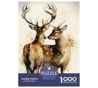 Rompecabezas para Adultos De 1000 Piezas Wild Romance Deer Couple Rompecabezas para Adolescentes Juguetes Antiestrés Desafío Difícil Diversión Actividades En Casa, 70x50cm/1000pcs