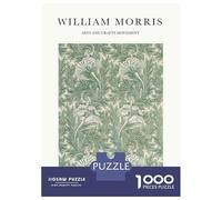 Rompecabezas para Adultos De 1000 Piezas William Morris Tulip Rompecabezas para Adultos Juego De Ingenio Patrón De Ensamblaje Regalos para Amigos Y Familiares 38x26cm/1000pcs