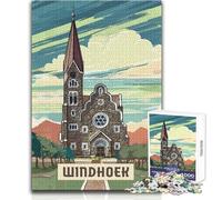 Rompecabezas para Adultos de 1000 Piezas Windhoek, Juego Educativo Familiar, Regalo antiestrés para cumpleaños, tamaño 38x26cm