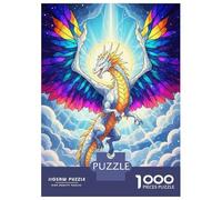 Rompecabezas para Adultos De 1000 Piezas Winged Dragon in The Sky Rompecabezas para Adultos Juguetes Antiestrés Decoración del Hogar Juego Desafiante Regalos 70x50cm/1000pcs