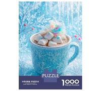 Rompecabezas para Adultos De 1000 Piezas Winter Hot Chocolate with Marshmallows Rompecabezas para Adolescentes Juego Familiar Carrera De Velocidad Manual Cumpleaños 38x26cm/1000pcs