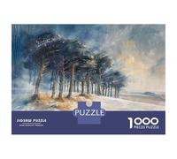 Rompecabezas para Adultos De 1000 Piezas Winter Landscape with Snowy Trees Rompecabezas para Adultos Juego De Ingenio para La Diversión Familiar Actividades Divertidas En Casa, 70x50cm/1000pcs