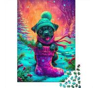 Rompecabezas para Adultos De 1000 Piezas Winter Wonderland Dog Rompecabezas para Adultos Juegos Familiares Regalos para Mujeres Cumpleaños Y Navidad 70x50cm/1000pcs