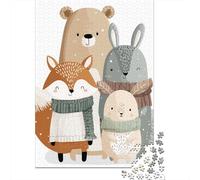 Rompecabezas para Adultos De 1000 Piezas Winter Woodland Friends Rompecabezas Práctico Juego Regalo De Cumpleaños Cumpleaños Y Navidad 52x38cm/1000pcs