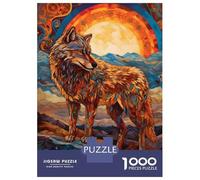 Rompecabezas para Adultos De 1000 Piezas Wolf Colorful Abstract Rompecabezas para Adultos Juegos Relajantes Análisis Y Lógica Regalos para Amigos Y Familiares 70x50cm/1000pcs
