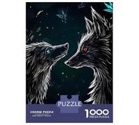 Rompecabezas para Adultos De 1000 Piezas Wolf Couple Digital Art Rompecabezas para Adultos Juguetes Antiestrés Aliviador del Estrés Regalos De Cumpleaños Y Únicos 38x26cm/1000pcs