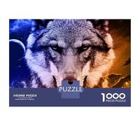 Rompecabezas para Adultos De 1000 Piezas Wolf Galaxy Rompecabezas para Adultos Juego De Ingenio Regalos para Mujeres 52x38cm/1000pcs