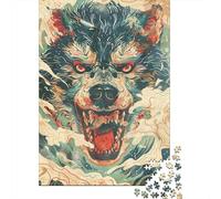 Rompecabezas para Adultos De 1000 Piezas Wolf Head Art Print-4 Rompecabezas para Adolescentes Juego De Ingenio Decoración del Hogar Actividades Divertidas En Casa, 52x38cm/1000pcs