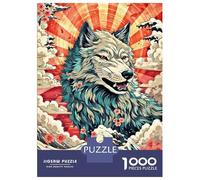 Rompecabezas para Adultos De 1000 Piezas Wolf Japan Wave Retro Rompecabezas para Adultos Juegos Divertidos Pero Divertidos Y Humorísticos Cumpleaños 38x26cm/1000pcs