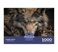 Rompecabezas para Adultos De 1000 Piezas Wolf Wildlife Photography Rompecabezas para Adultos Juegos Familiares Vacaciones En Casa Matar El Tiempo para Cumpleaños, Navidad 70x50cm/1000pcs