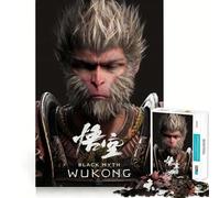 Rompecabezas para Adultos de 1000 Piezas,Wukong de la mitología Negra,Ajuste, Arte,Juego de concentración,Juego para el Tiempo Libre,Regalo de cumpleaños 50x75cm