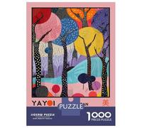 Rompecabezas para Adultos De 1000 Piezas Yayoi Kusama Landscape Art Exhibiton Poster Rompecabezas Juego De Ingenio Aliviador del Estrés Difícil Y Desafiante 38x26cm/1000pcs