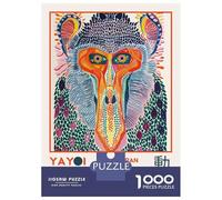 Rompecabezas Para Adultos De 1000 Piezas Yayoi Kusama Mandrill No.5 Exhibition Poster Rompecabezas Para Adultos Juegos Relajantes Pero Divertidos Y Humorísticos Para Cumpleaños, Navidad 38x26cm/1000pc