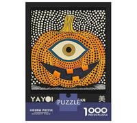 Rompecabezas para Adultos De 1000 Piezas Yayoi Kusama Pumpkin No.12 Exhibition Poster Rompecabezas para Adultos Juguete Decoración De Pared Mejora La Memoria 52x38cm/1000pcs