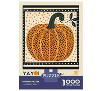 Rompecabezas para Adultos De 1000 Piezas Yayoi Kusama Pumpkin No.7 Exhibition Poster Rompecabezas para Adultos Juegos Relajantes Alivia El Estrés Ayuda A Ejercitar El Cerebro 52x38cm/1000pcs