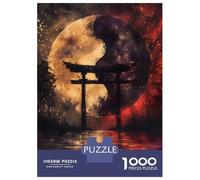 Rompecabezas para Adultos De 1000 Piezas Yin Yang Moon Gate Rompecabezas para Adultos Juego De Ingenio Desafío Difícil Gran Regalo para Los Amantes De Los Juegos 70x50cm/1000pcs