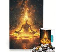 Rompecabezas para Adultos de 1000 Piezas Yoga Meditación Espíritu Juguete Educativo Difícil Lista de Deseos con Papá Noel 38x26cm
