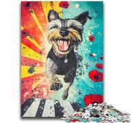 Rompecabezas para Adultos de 1000 Piezas, Yorkshire Terrier Feliz, Ayuda al Cerebro a ejercitar, Juguetes adictivos para Cultivar la Paciencia, interacción Entre Padres e Hijos, 50x75cm