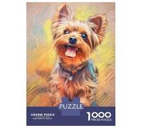 Rompecabezas para Adultos De 1000 Piezas Yorkshire Terrier Sketch Rompecabezas para Adultos Juego De Ingenio Análisis Y Lógica Cumpleaños Y Navidad 38x26cm/1000pcs