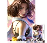 Rompecabezas para Adultos de 1000 Piezas Yuna Final Fantasy X Retrato Juguetes para armar Regalos para Amigos Secretos Juego de ingenio Interesante para Reducir el estrés tamaño 50x75cm