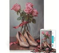 Rompecabezas para Adultos de 1000 Piezas Zapatillas de Punta de Bailarina,Arte de Corte Suave,Juguete para Entrenar la Mente,diversión para el Tiempo Libre,Regalo de cumpleaños (38x26cm)