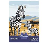 Rompecabezas para Adultos De 1000 Piezas Zebra Family Minimalist Rompecabezas para Adultos Juego De Ingenio Análisis Y Lógica Actividades Divertidas para Hacer En Casa, 70x50cm/1000pcs
