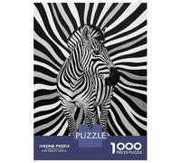 Rompecabezas para Adultos De 1000 Piezas Zebra in Black and White Rompecabezas para Adolescentes Juguetes Antiestrés Mejora La Memoria Gran Regalo para Jugar 52x38cm/1000pcs